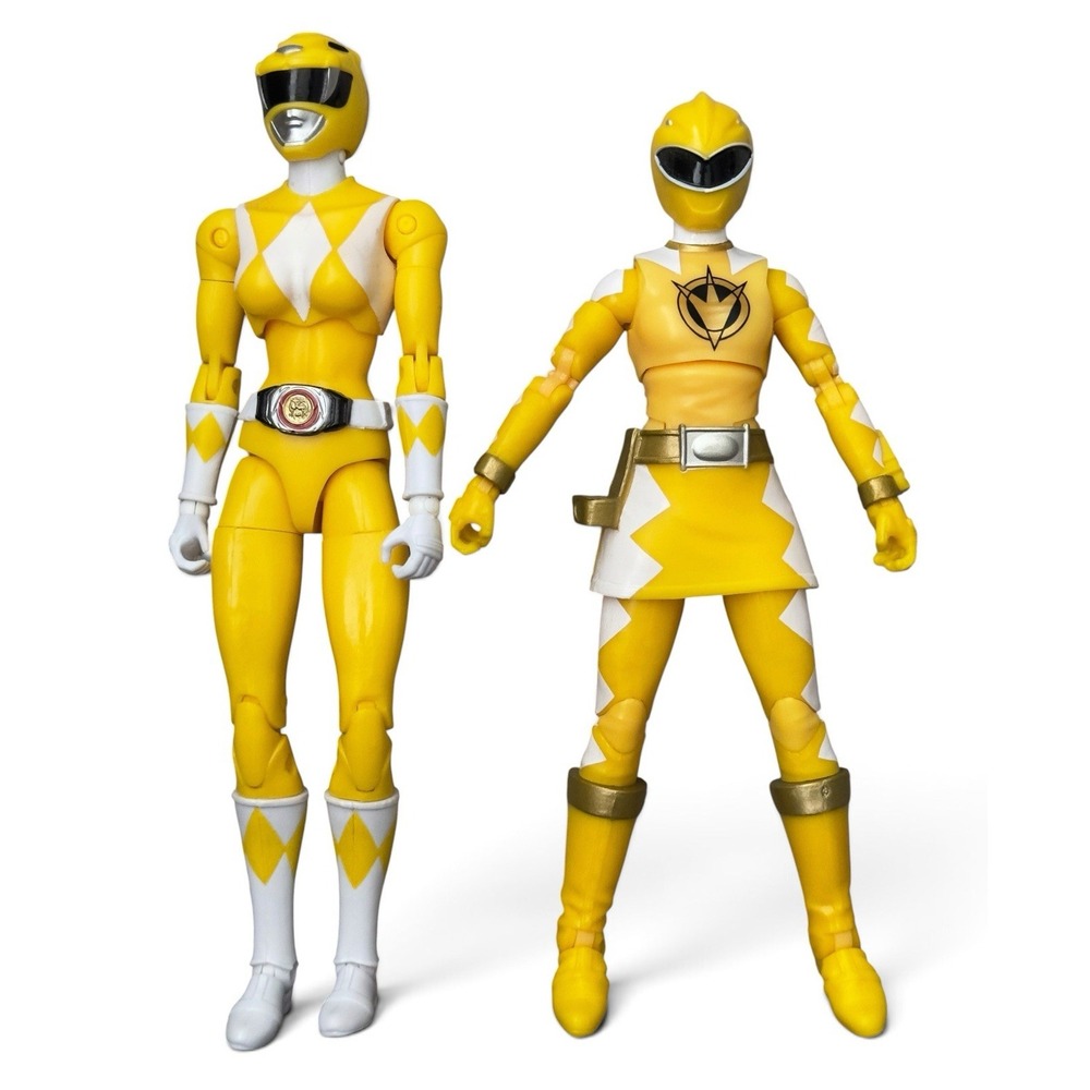 Power Rangers Legacy Collection Yellow Ranger 2022 Dino Thunger Action Figure 6"
